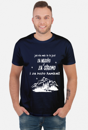 Koszulka męska górska- ZA STROMO- Góry, mountains