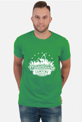 Koszulka męska górska- MOUNTAINS CAMPING- Góry