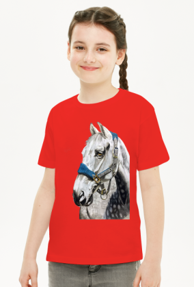 Biały koń portret