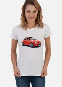 Fiat 500 koszulka damska z Fiatem