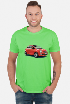 Fiat 500 koszulka męska z Fiatem