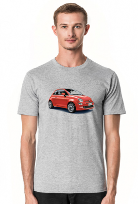 Fiat 500 koszulka męska z Fiatem