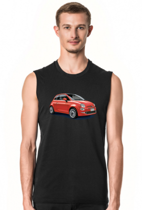Fiat 500 koszulka bez rękawów z Fiatem