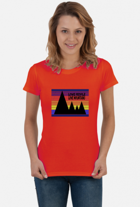 Koszulka damska górska- LOVE PEOPLE LOVE MOUNTAINS