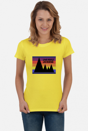 Koszulka damska górska- LOVE PEOPLE LOVE MOUNTAINS