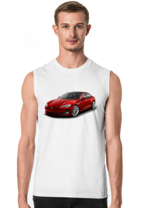 Tesla Model S koszulka bez rękawów