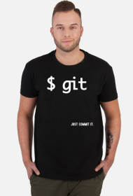 T-shirt "git just commit it"