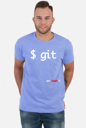 T-shirt "git just commit it" red