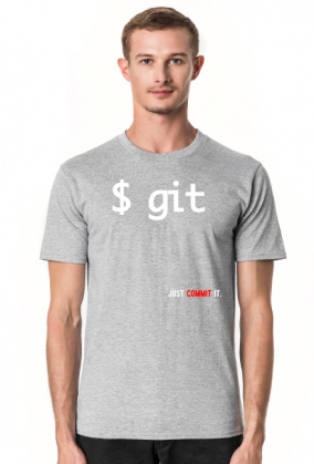 T-shirt "git just commit it" red