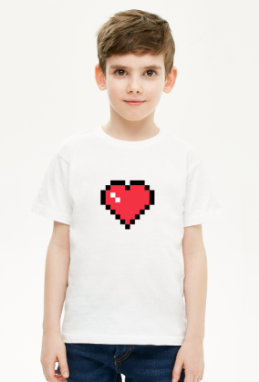 T-shirt Koszulka Pixel SERCE Duże
