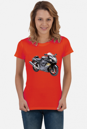 Suzuki Hayabusa koszulka damska z motocyklem