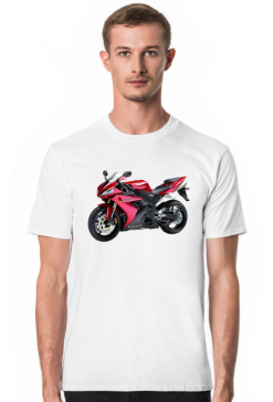 Yamaha YZF R1 koszulka męska z motocyklem Yamaha