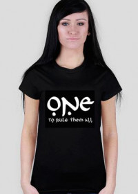 One to rule them all - Damski T-shirt kolor czarny
