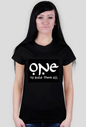 One to rule them all - Damski T-shirt kolor czarny