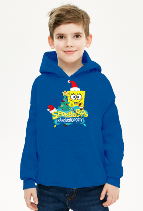 BLUZA Z KAPTUREM CHŁOPIĘCA ' SPONGEBOB KANCIASTOPORTY ŚWIĘTA' HIT!