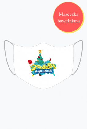 MASECZKA OCHRONNA COVID-19* SPONGEBOB KANCIASTOPORTY- ŚWIĘTA* HIT!