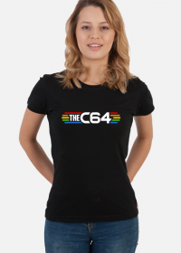 Czarna koszulka damska C64 Commodore 64  v1