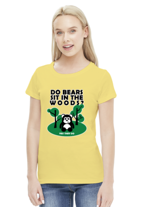 Do bears sit in the woods?