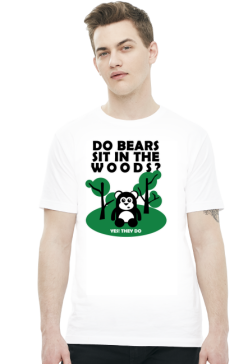 Do bears sit in the woods?