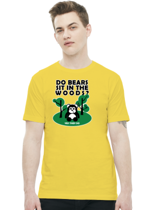 Do bears sit in the woods?