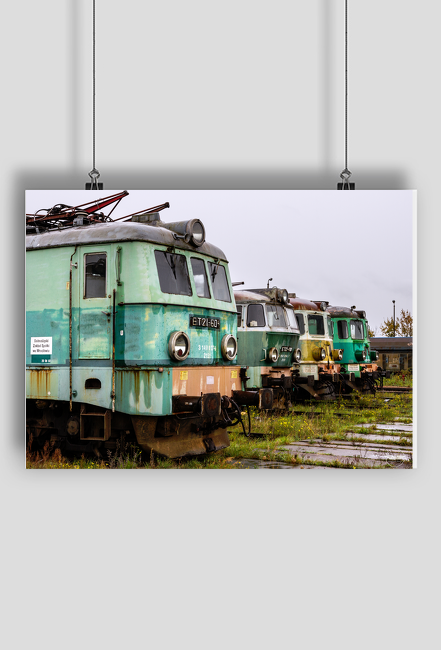 Plakat A2 "Cmentarz lokomotyw"