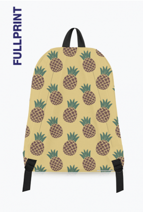 kolorowy plecak z nadrukiem w ananasy