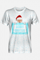 Merry Christmas ice text Santa Claus