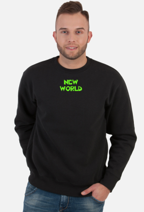 NEW WORLD BLACK GREEN CREWNECK