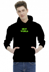 NEW WORLD CLOTHING BLACK GREEN HOODIE