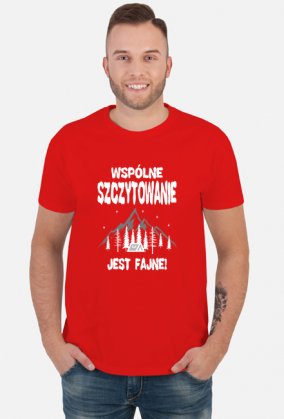 Koszulka męska górska-  WSPÓLNE SZCZYTOWANIE JEST FAJNE!  góry, mountains