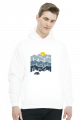 Bluza męska górska- GRAFIKA Z SZARYMI GÓRAMI Góry, mountains