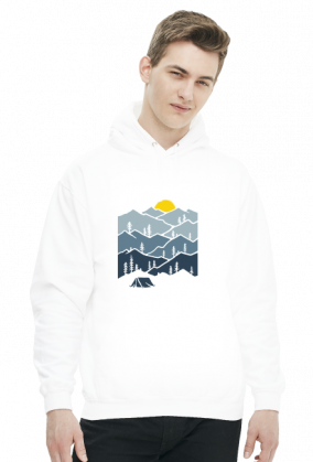 Bluza męska górska- GRAFIKA Z SZARYMI GÓRAMI Góry, mountains