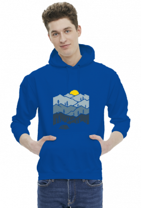 Bluza męska górska- GRAFIKA Z SZARYMI GÓRAMI Góry, mountains