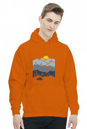 Bluza męska górska- GRAFIKA Z SZARYMI GÓRAMI Góry, mountains