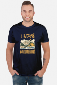 Koszulka męska górska-  I LOVE MOUNTAINS  góry