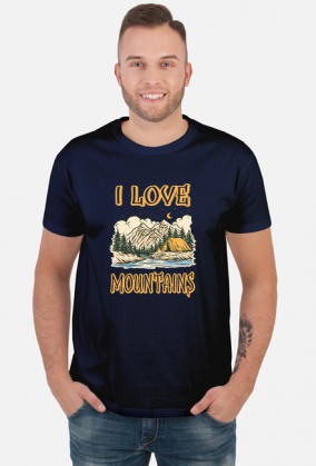 Koszulka męska górska-  I LOVE MOUNTAINS  góry