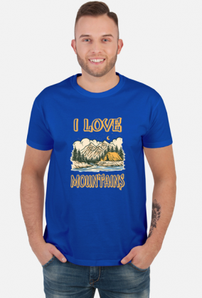 Koszulka męska górska-  I LOVE MOUNTAINS  góry