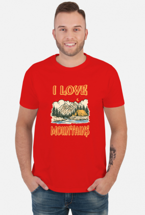 Koszulka męska górska-  I LOVE MOUNTAINS  góry