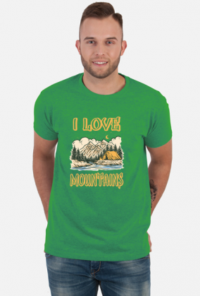 Koszulka męska górska-  I LOVE MOUNTAINS  góry