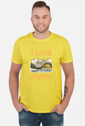 Koszulka męska górska-  I LOVE MOUNTAINS  góry