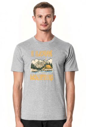 Koszulka męska górska-  I LOVE MOUNTAINS  góry
