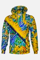 Bluza żółto - niebieska 3D Abstrakt