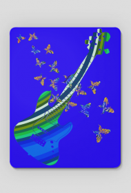 gitara i motyle - podkładka