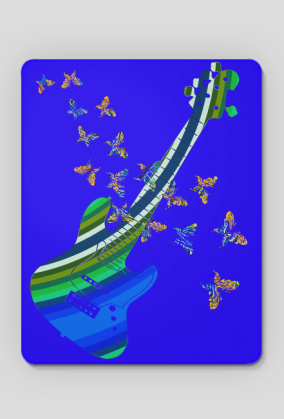 gitara i motyle - podkładka