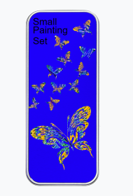 Metalowy piórnik  z rojem motyli