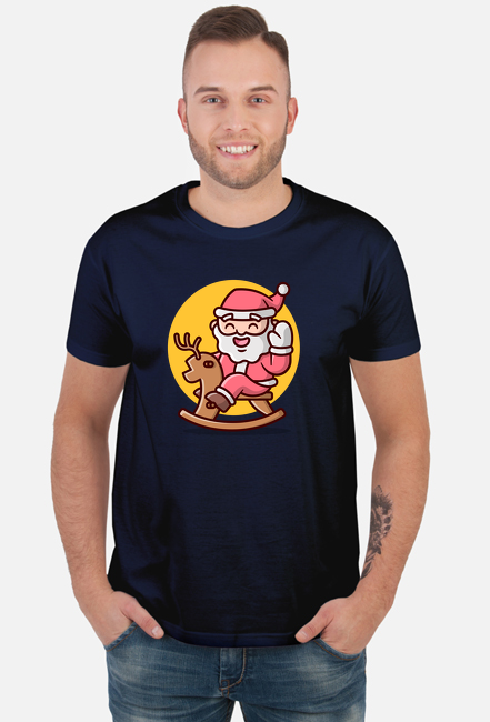 Koszulka Męska - Szczęśliwy Mikołaj