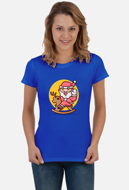 Koszulka Damska - Szczęśliwy Mikołaj