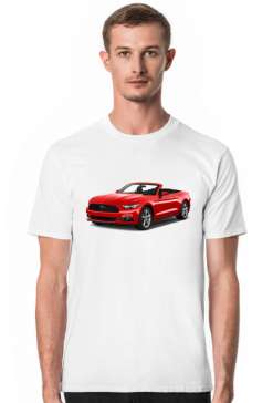 Ford Mustang Cabrio koszulka męska z kabrioletem