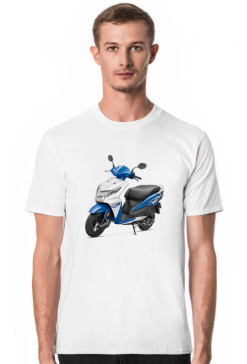 Honda Dio koszulka męska ze skuterem