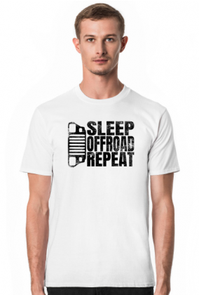 SLEEP OFFROAD REPEAT Jeep Wrangler YJ T-shirt męski, koszulka